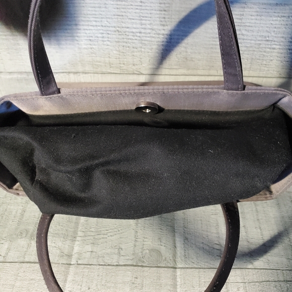 Kate Spade Vintage Sam Mini Box Tote Gray Nylon Evening Bag - Picture 9 of 10